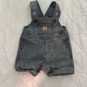 Carhartt Striped baby Overalls - Black and White